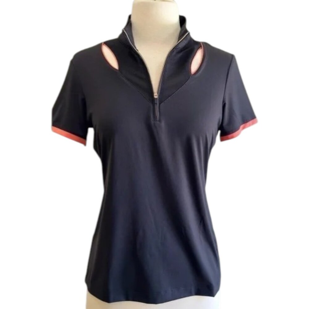 EP NY Golf Mock Neck 1/4 Zip Polo Size Small NWT